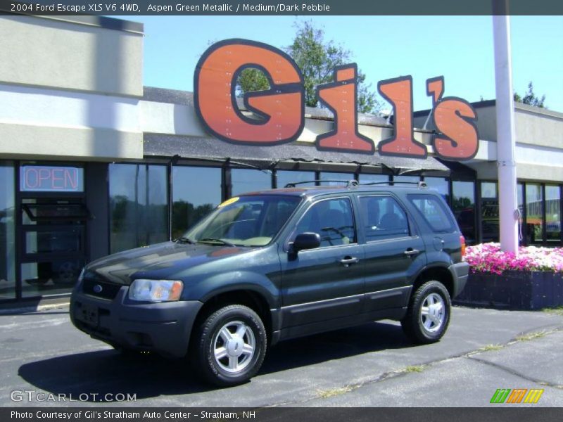 Aspen Green Metallic / Medium/Dark Pebble 2004 Ford Escape XLS V6 4WD