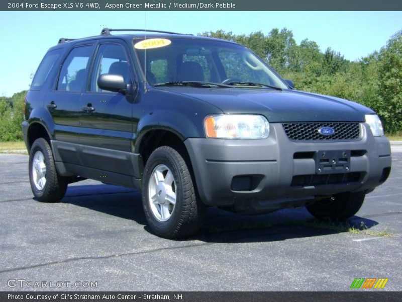 Aspen Green Metallic / Medium/Dark Pebble 2004 Ford Escape XLS V6 4WD