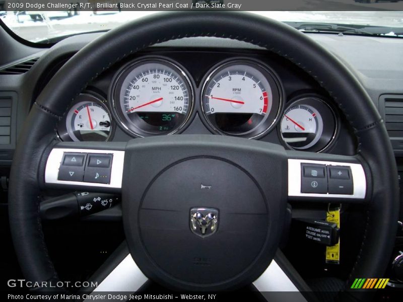 Brilliant Black Crystal Pearl Coat / Dark Slate Gray 2009 Dodge Challenger R/T