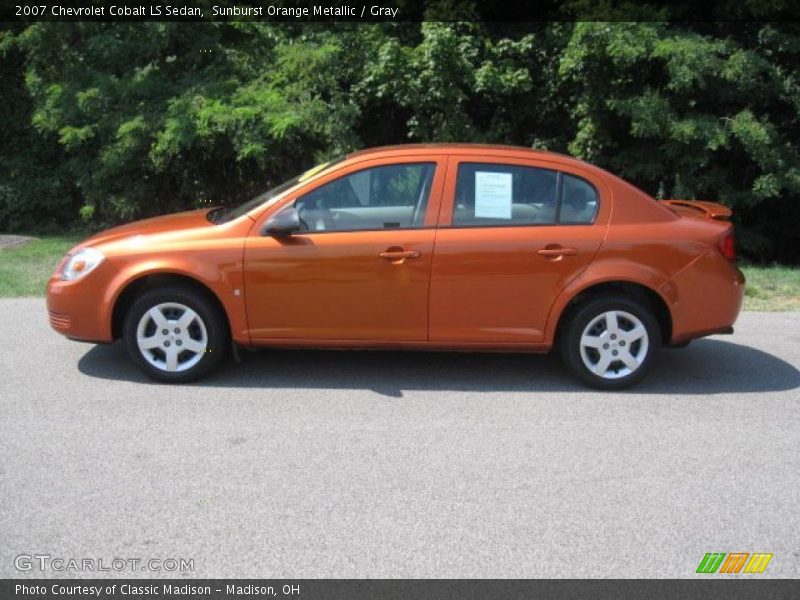 Sunburst Orange Metallic / Gray 2007 Chevrolet Cobalt LS Sedan