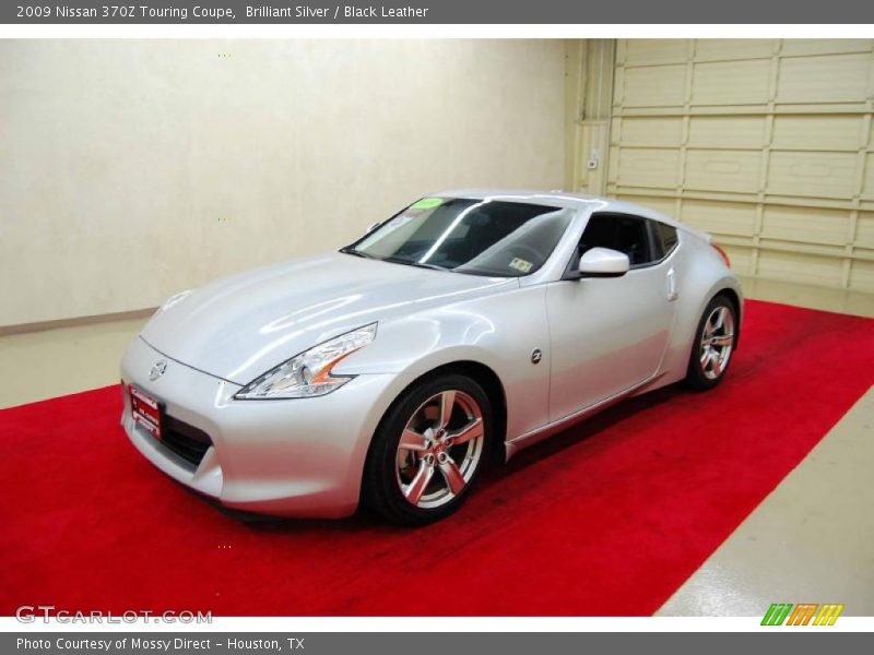 Brilliant Silver / Black Leather 2009 Nissan 370Z Touring Coupe