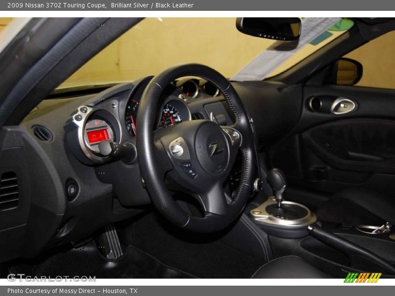 Brilliant Silver / Black Leather 2009 Nissan 370Z Touring Coupe