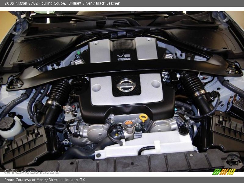 Brilliant Silver / Black Leather 2009 Nissan 370Z Touring Coupe