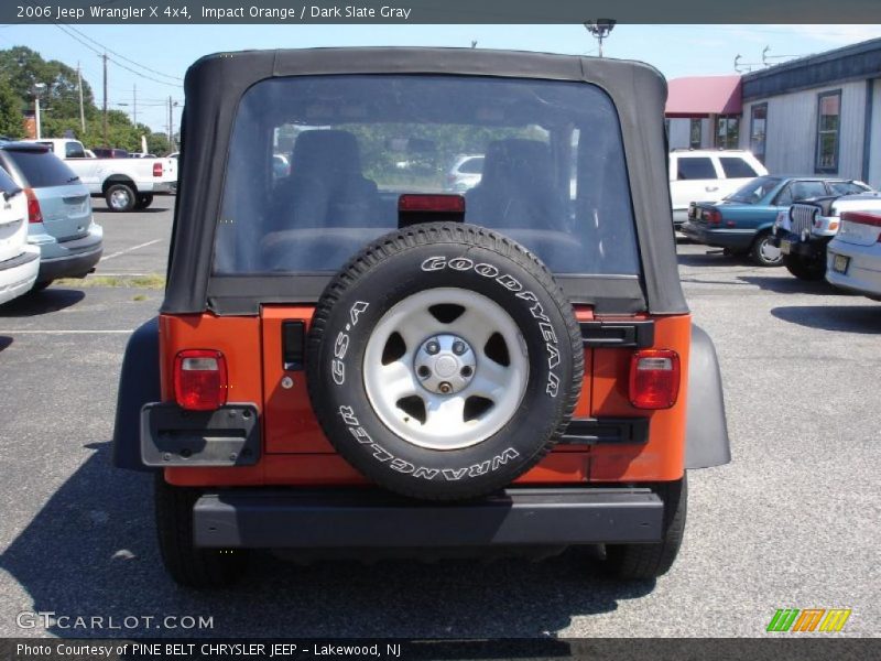 Impact Orange / Dark Slate Gray 2006 Jeep Wrangler X 4x4