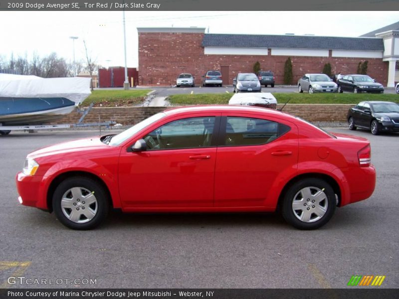 Tor Red / Dark Slate Gray 2009 Dodge Avenger SE