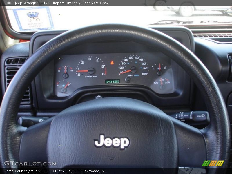 Impact Orange / Dark Slate Gray 2006 Jeep Wrangler X 4x4