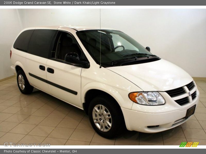 Stone White / Dark Khaki/Light Graystone 2006 Dodge Grand Caravan SE