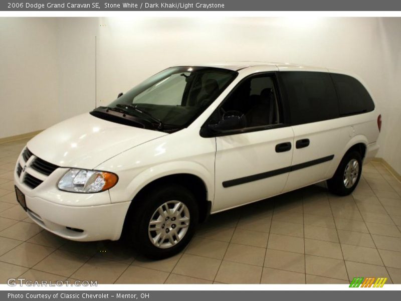 Stone White / Dark Khaki/Light Graystone 2006 Dodge Grand Caravan SE