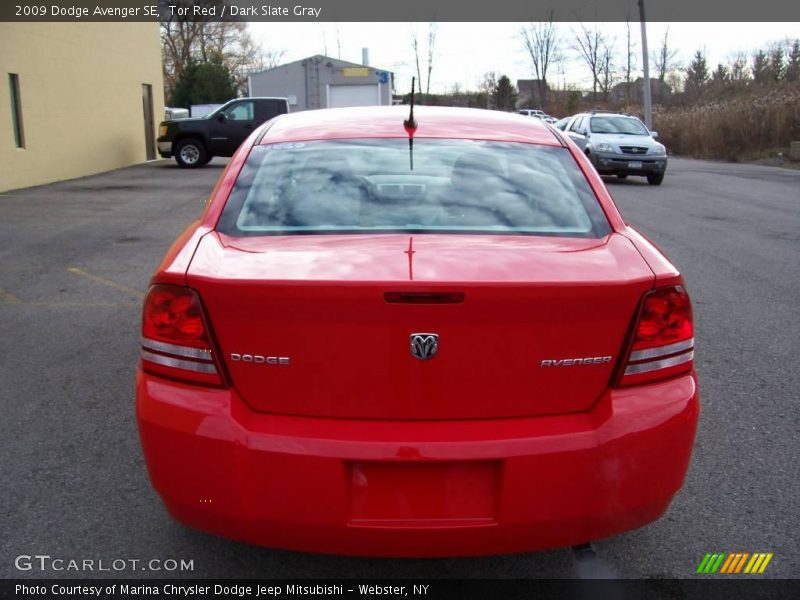 Tor Red / Dark Slate Gray 2009 Dodge Avenger SE