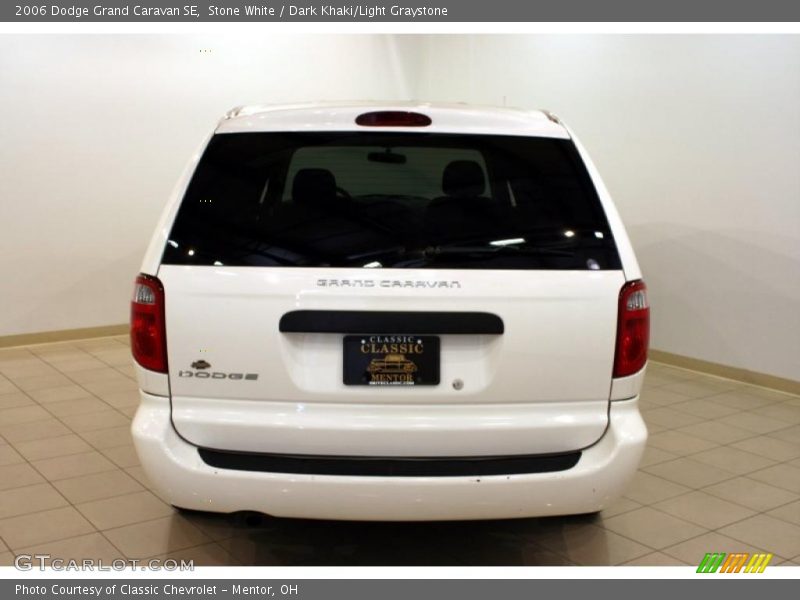 Stone White / Dark Khaki/Light Graystone 2006 Dodge Grand Caravan SE