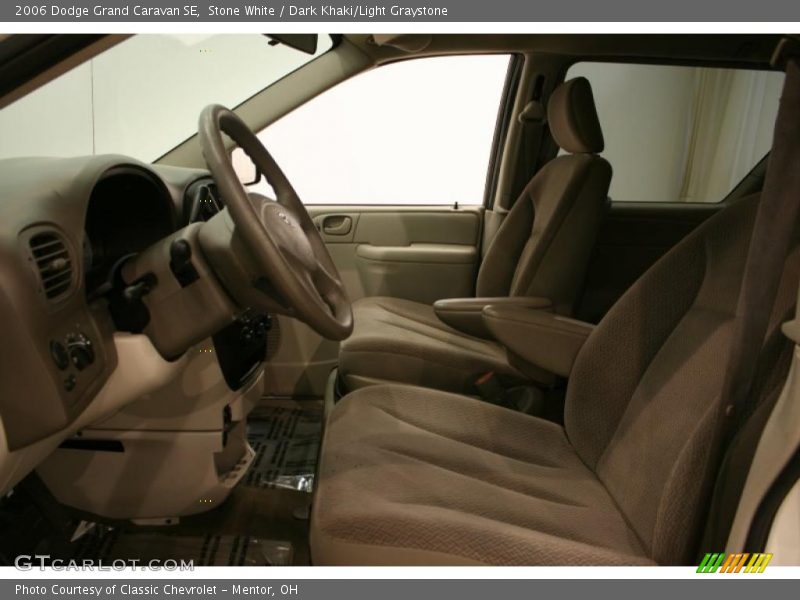 Stone White / Dark Khaki/Light Graystone 2006 Dodge Grand Caravan SE