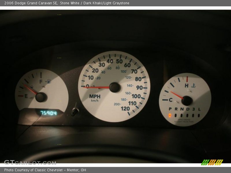 Stone White / Dark Khaki/Light Graystone 2006 Dodge Grand Caravan SE