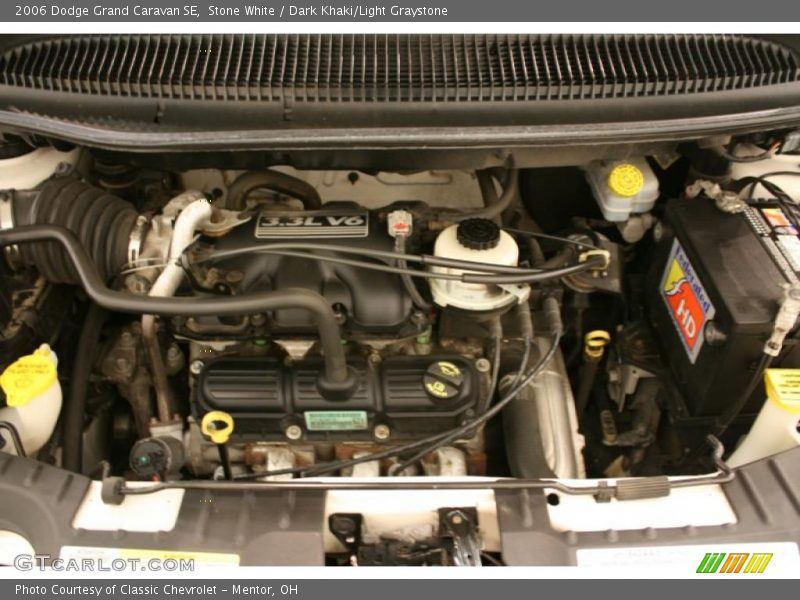 Stone White / Dark Khaki/Light Graystone 2006 Dodge Grand Caravan SE