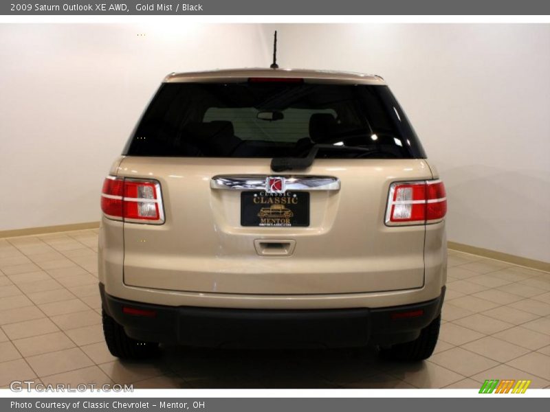 Gold Mist / Black 2009 Saturn Outlook XE AWD