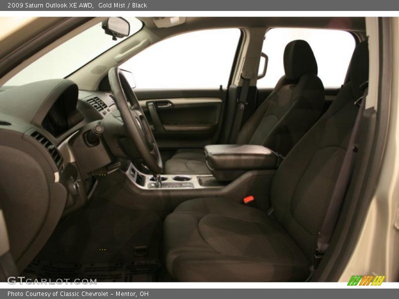 Gold Mist / Black 2009 Saturn Outlook XE AWD