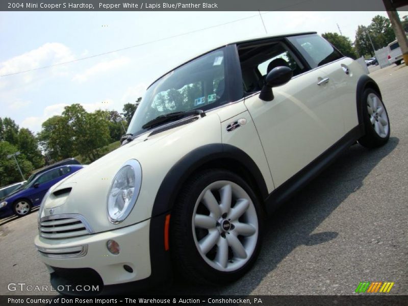 Pepper White / Lapis Blue/Panther Black 2004 Mini Cooper S Hardtop