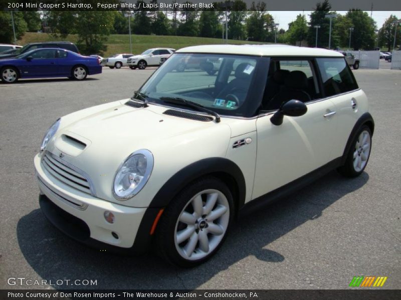 Pepper White / Lapis Blue/Panther Black 2004 Mini Cooper S Hardtop