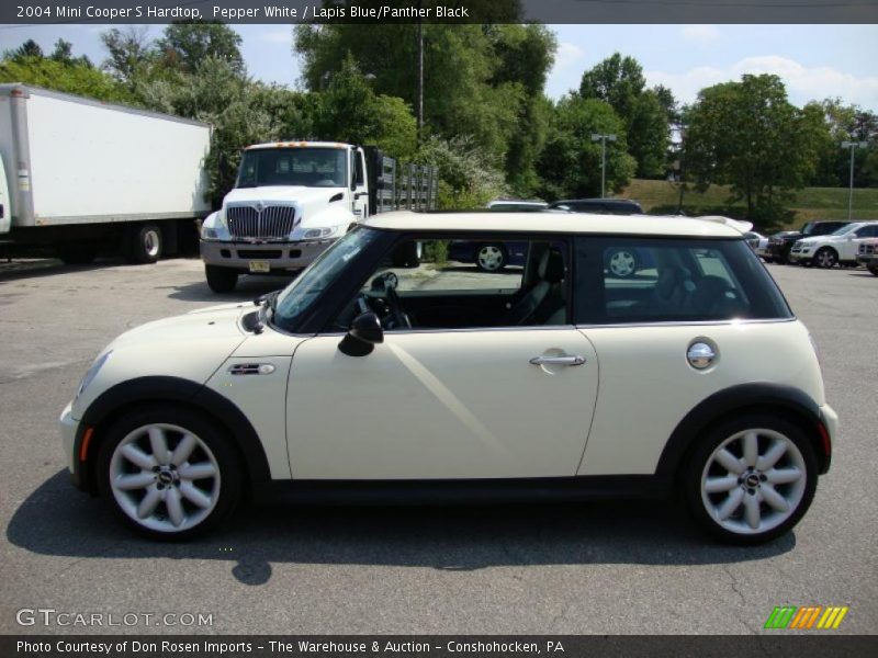 Pepper White / Lapis Blue/Panther Black 2004 Mini Cooper S Hardtop