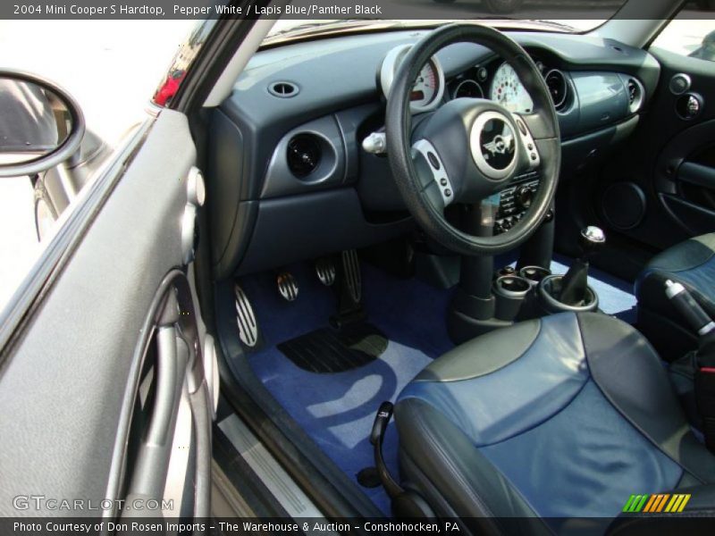 Pepper White / Lapis Blue/Panther Black 2004 Mini Cooper S Hardtop