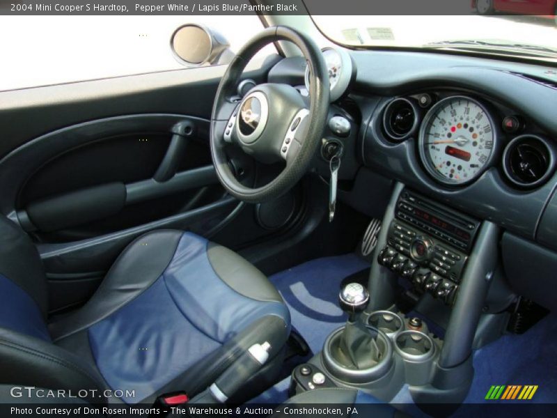 Pepper White / Lapis Blue/Panther Black 2004 Mini Cooper S Hardtop