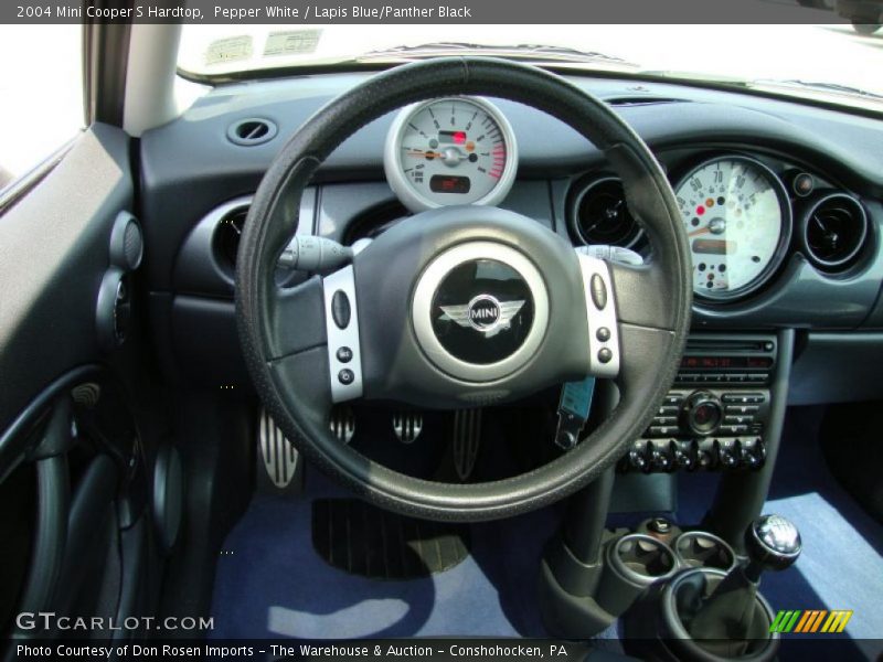 Pepper White / Lapis Blue/Panther Black 2004 Mini Cooper S Hardtop