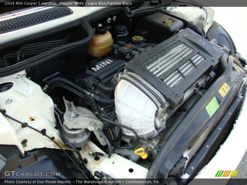 Pepper White / Lapis Blue/Panther Black 2004 Mini Cooper S Hardtop