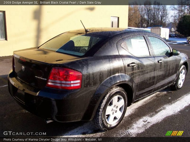Brilliant Black Crystal Pearl / Dark Slate Gray 2009 Dodge Avenger SE
