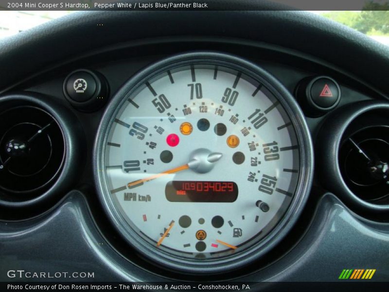 Pepper White / Lapis Blue/Panther Black 2004 Mini Cooper S Hardtop