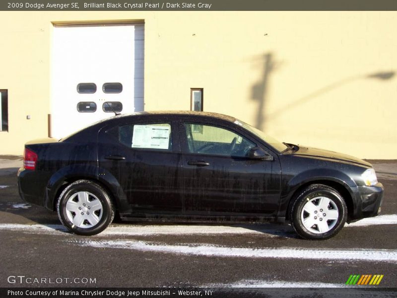 Brilliant Black Crystal Pearl / Dark Slate Gray 2009 Dodge Avenger SE