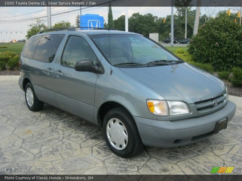 Silver Spruce Metallic / Oak 2000 Toyota Sienna LE