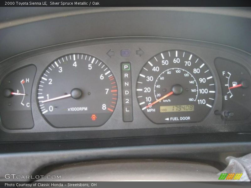 Silver Spruce Metallic / Oak 2000 Toyota Sienna LE