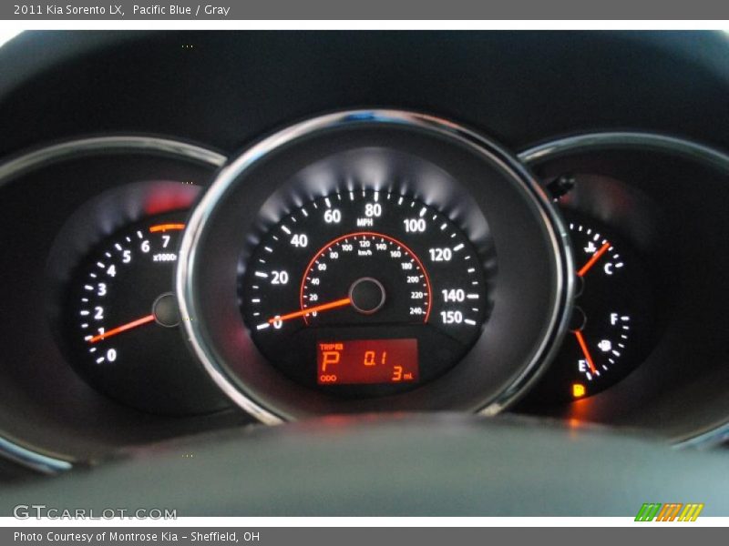 Pacific Blue / Gray 2011 Kia Sorento LX