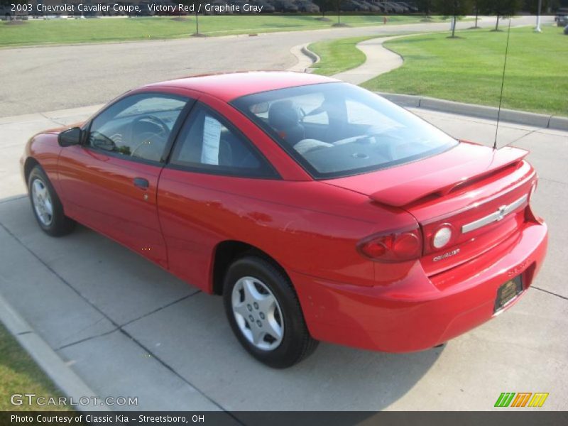 Victory Red / Graphite Gray 2003 Chevrolet Cavalier Coupe