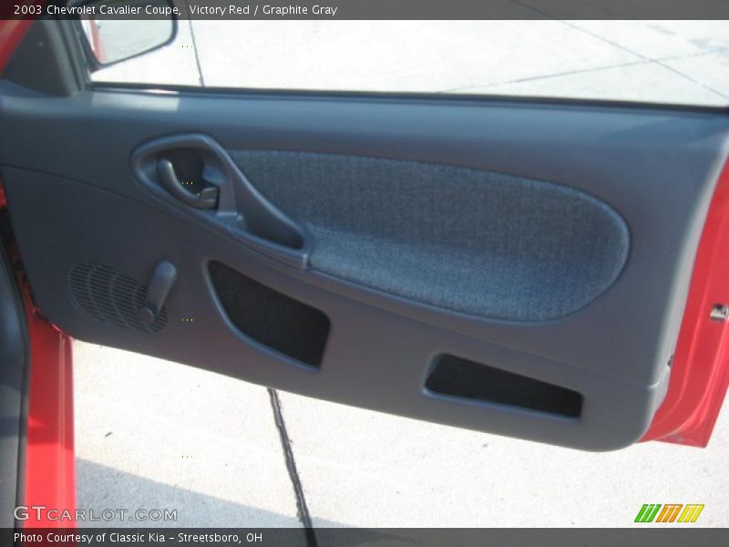 Victory Red / Graphite Gray 2003 Chevrolet Cavalier Coupe