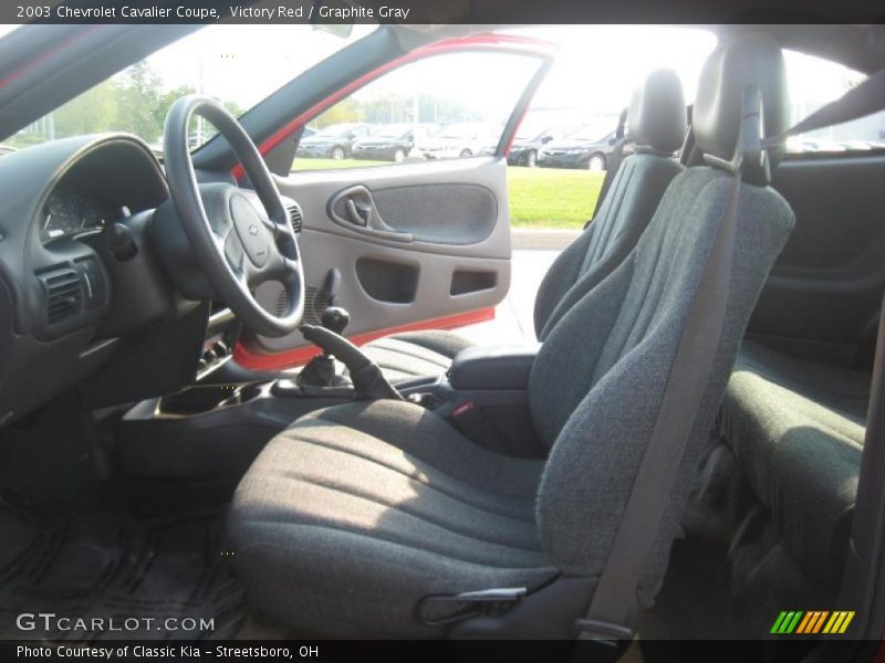 Victory Red / Graphite Gray 2003 Chevrolet Cavalier Coupe