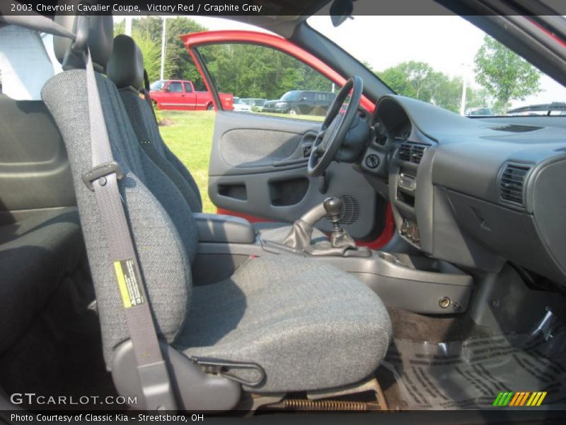 Victory Red / Graphite Gray 2003 Chevrolet Cavalier Coupe