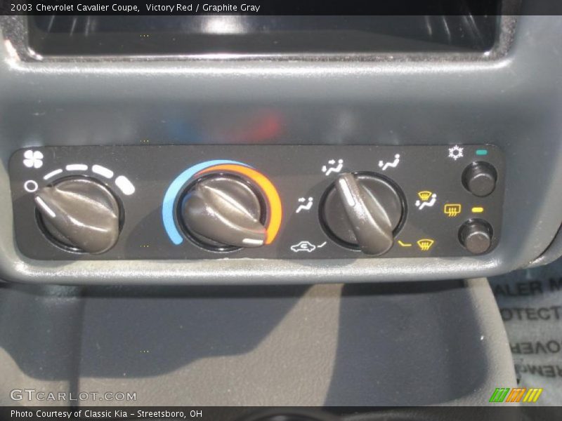 Victory Red / Graphite Gray 2003 Chevrolet Cavalier Coupe