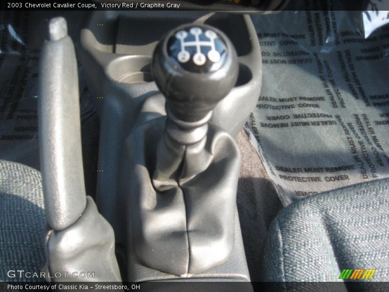 Victory Red / Graphite Gray 2003 Chevrolet Cavalier Coupe