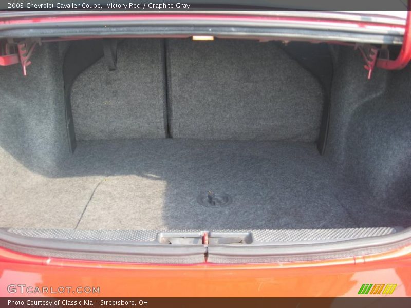 Victory Red / Graphite Gray 2003 Chevrolet Cavalier Coupe