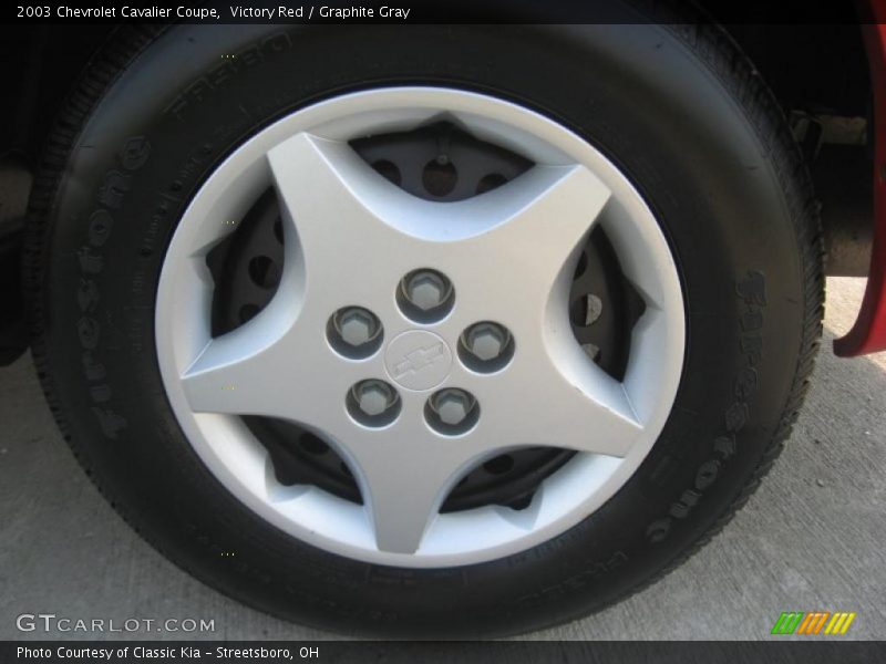 Victory Red / Graphite Gray 2003 Chevrolet Cavalier Coupe