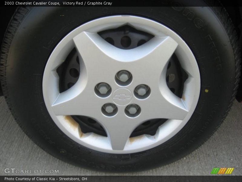 Victory Red / Graphite Gray 2003 Chevrolet Cavalier Coupe