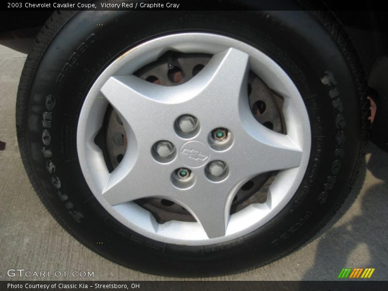 Victory Red / Graphite Gray 2003 Chevrolet Cavalier Coupe