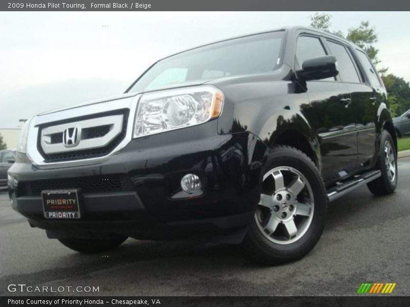 Formal Black / Beige 2009 Honda Pilot Touring