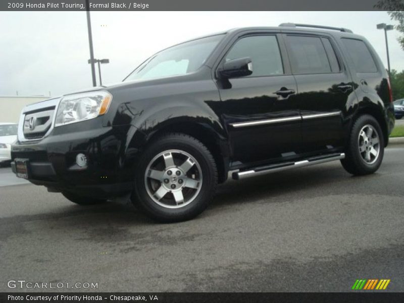 Formal Black / Beige 2009 Honda Pilot Touring