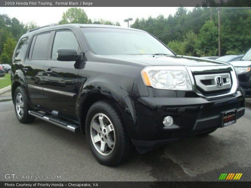 Formal Black / Beige 2009 Honda Pilot Touring