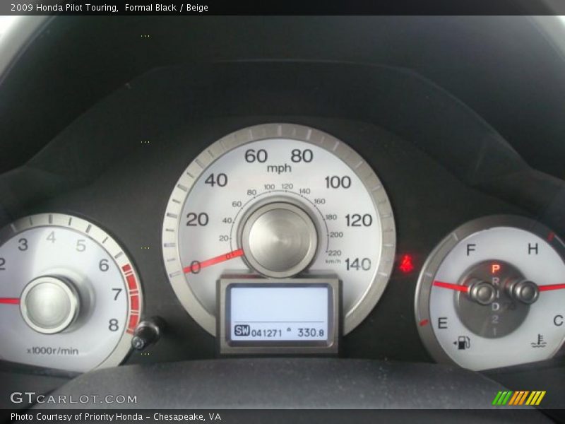Formal Black / Beige 2009 Honda Pilot Touring