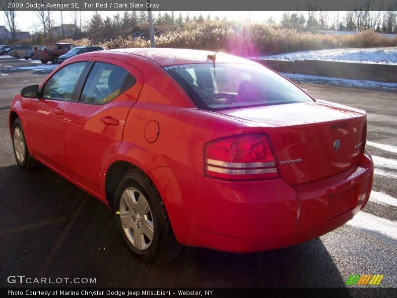Tor Red / Dark Slate Gray 2009 Dodge Avenger SE