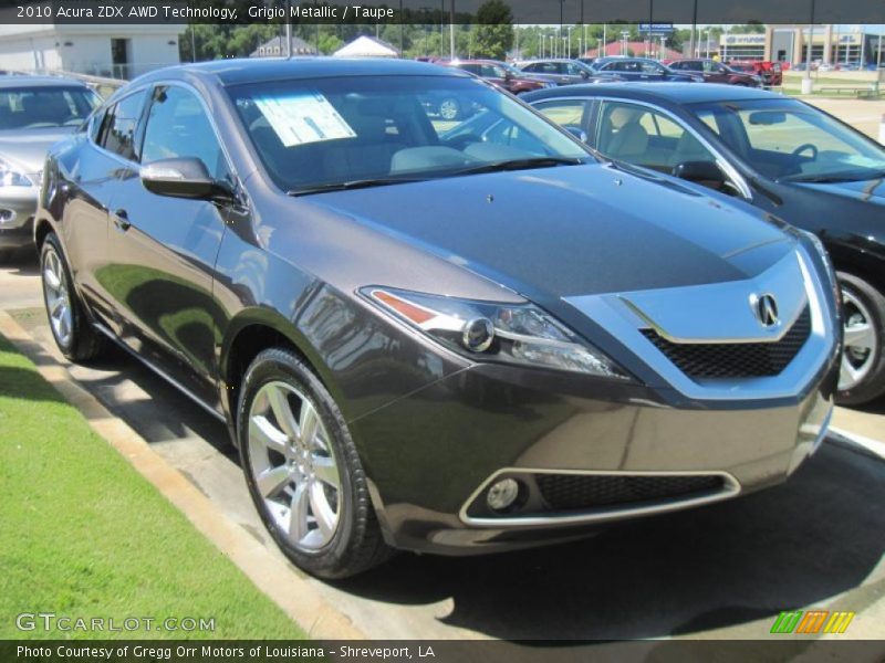 Grigio Metallic / Taupe 2010 Acura ZDX AWD Technology