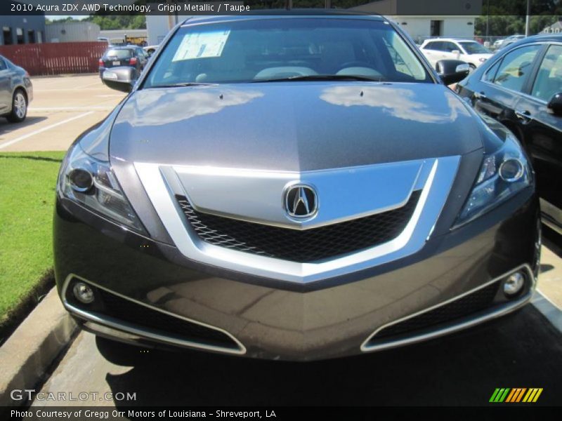 Grigio Metallic / Taupe 2010 Acura ZDX AWD Technology