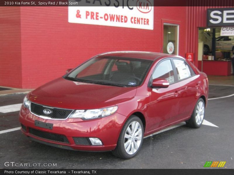 Spicy Red / Black Sport 2010 Kia Forte SX